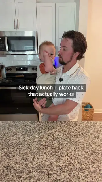 he’s got a cold so today’s lunch is about just getting him to eat something. als