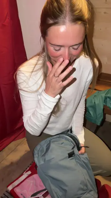 Whispering because there are only curtains between rooms lol