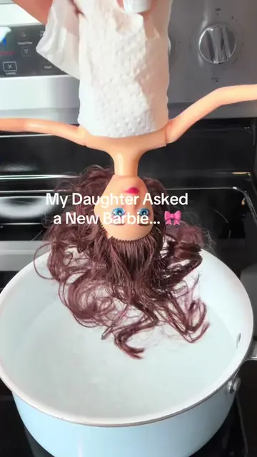 My daughter wanted a new Barbie, so I gave her old one a makeover instead 🎀✨ Ne