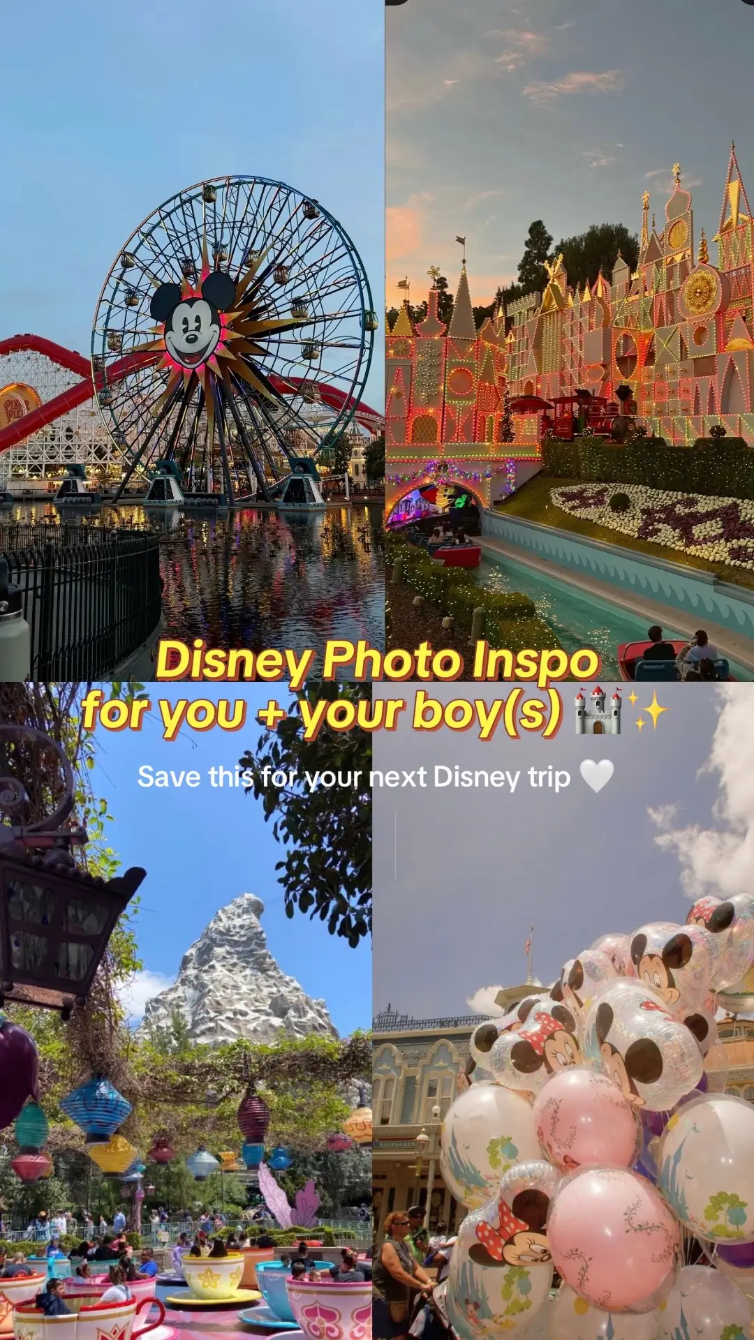 Boy moms, save these photo ideas for your next Disney trip 🏰💙✨ A few easy ways