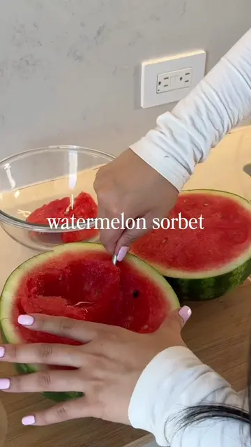 healthy girl hosting prep 🍉✨ making the viral watermelon sorbet with @Instacart