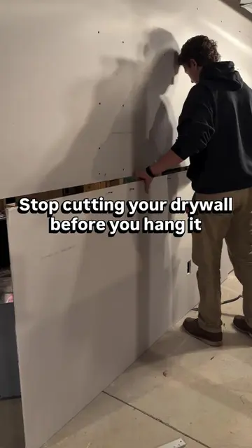Stop cutting your drywall before you hang it 👀 sometimes it’s easier just to ha