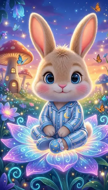 Cutest Bunny Good Night Kiss 🌙✨ Sending you warm hugs and sweet dreams for a pe