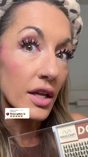 Replying to @izzy 🫧🤍 MaxComfi Dolly spiky manga lash clusters + lash map!  #ma