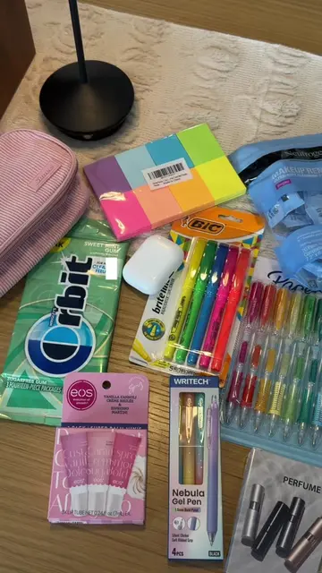 back to school✏️ everything 🔗d in my amzn✨ #asmr #backtoschool #schoolpouch #ba