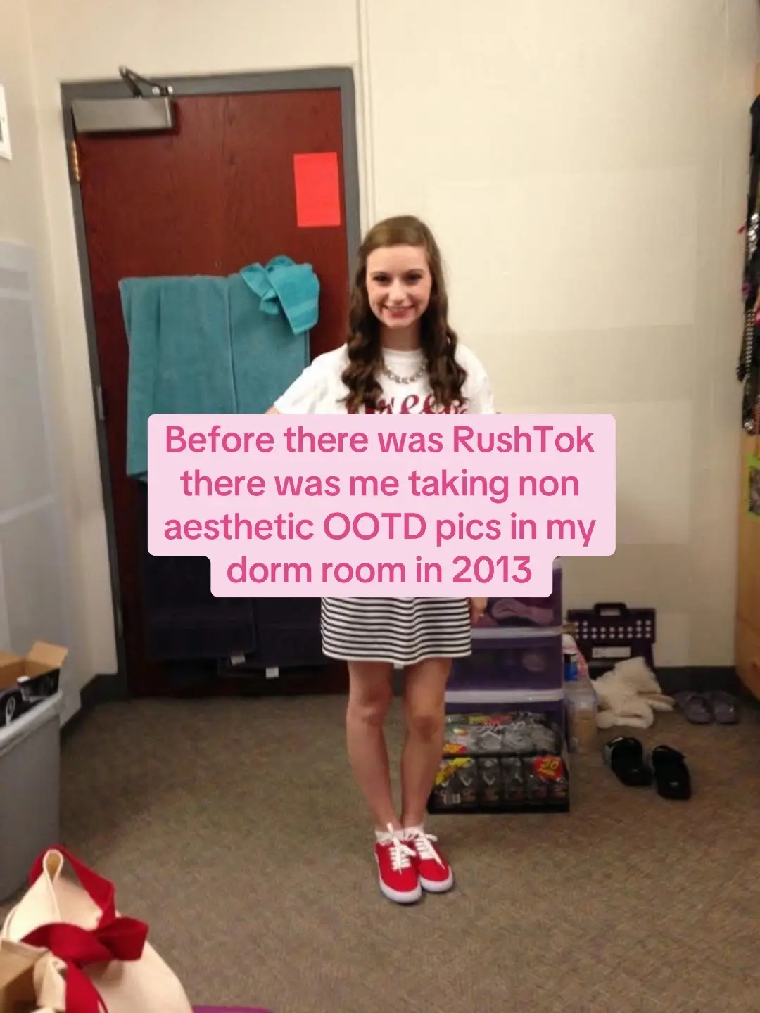 Before there was bama rush or rushtok there was me in my dorm room taking OOTD p