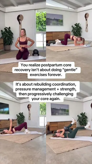 Postpartum core recovery isn’t about doing “gentle” exercises forever. Yes, we s