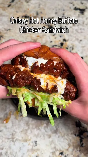 Crispy Hot Honey Buffalo Chicken Sandwich. Send to someone who needs this.  Full