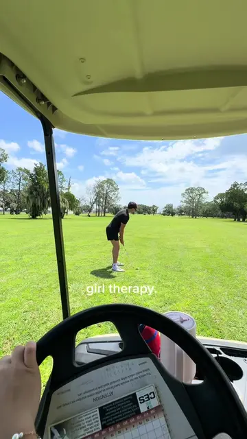 he said drive the cart and go golfing I said okayyy ⛳️🏌️‍♀️✨this is all jokes h