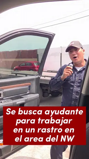 Se necesita ayudante para rastro de preferencia con experiencia y que sepa manej