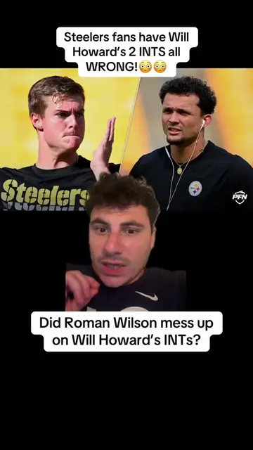 Steelers fans have Will Howard’s 2 INTS all WRONG!😳😳  Brutal game from Howard 