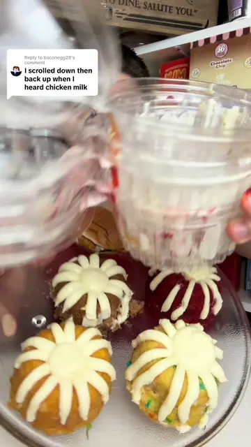 Replying to @baconegg28 I ❤️ nothing Bundt cakes and chicken milk #mukbang #food
