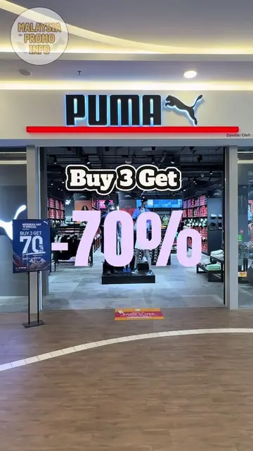 🇲🇾🔥 PUMA Merdeka Special Offer! Buy 3 selected items → Get 70% OFF retail pri