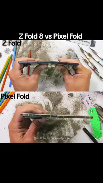 Galaxy Z Fold 8 vs Google Pixel Fold bending test 🔥 #galaxy #samsung #apple #fy