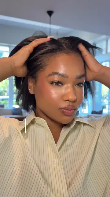 Style my bob w/ me: 10 min pin curl style, how cuteeeee! ✨ Products: @harloc.hai