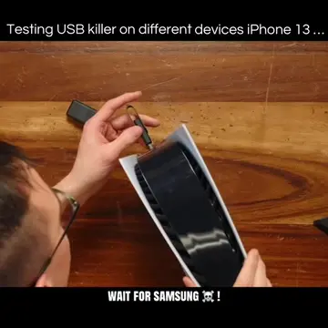 Testing Usb killer on Ps5 & NintendoSwitch & iPhone13 and Samsung #foryou #iphon
