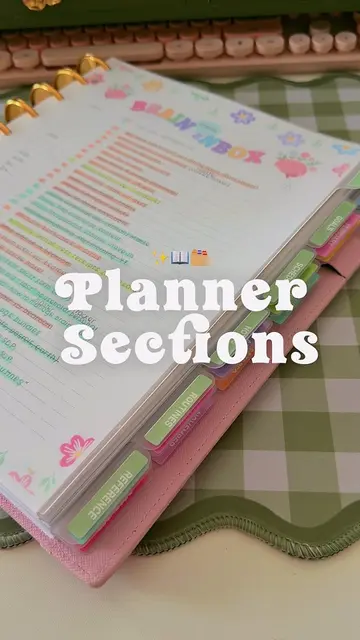 ✨📖🗂️ These are the sections in the custom planner I’m building… This is a 8.5 