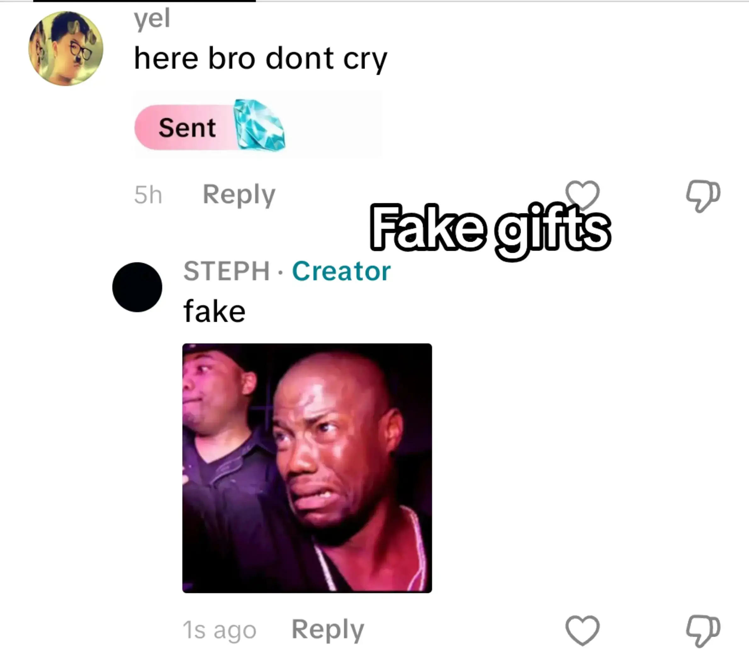 Haha, is anyone else tired of fake gifts popping up? Would be cool if we could g