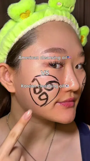 Which do you prefer American🇺🇸 or Korean🇰🇷 cleansing oil?🧴#viral #fyp #clea