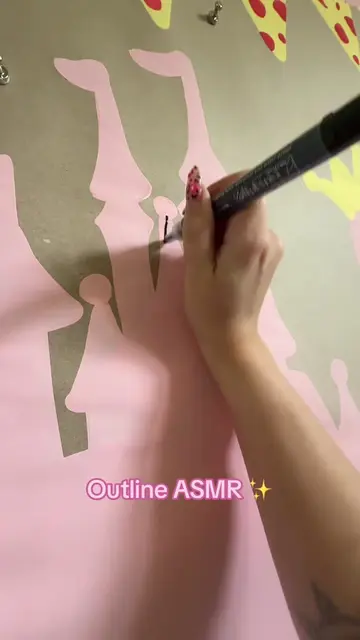 Outline ASMR ✨ When the princess wants a pizza party 🥳 🍕 #asmr #asmrsounds #ba