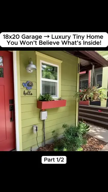 18x20 Garage → Luxury Tiny Home 🤯🏡You Won’t Believe What’s Inside! #tinyhome #