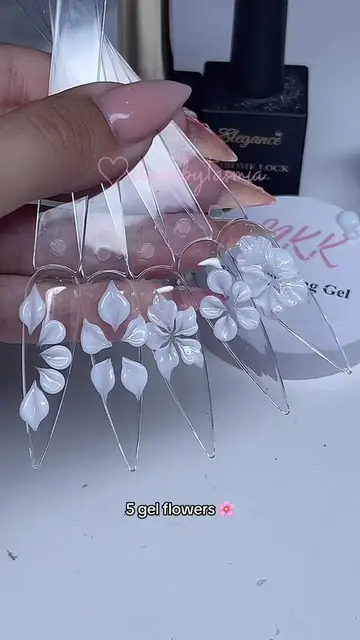 5 different 3D gel flower tutorials from my live!🫶🏼✨ so many people learned so