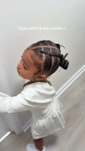 We love a cute outfit and hairstyle combo 😍  #fyp #kidshairstyles #toddlerfashi