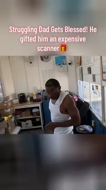 Struggling Dad Gets Blessed! He gifted him an expensive scanner🎁 #blessing #giv