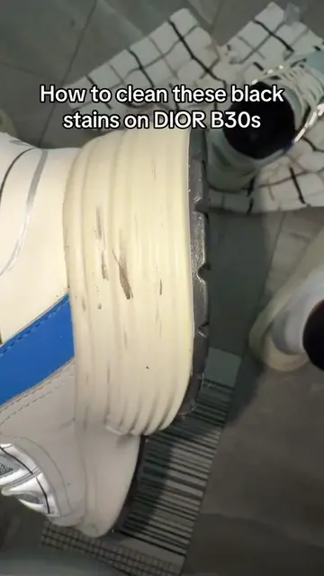 How to clean black stains on DIOR B30 #fyp #diorb30 #viral #dior #fashion
