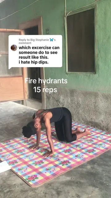 Replying to @Big Stephanie 🦋  Hip dips workout- 3 days/week Do 3-4 rounds. Rest
