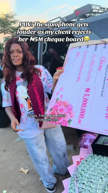 POV: The saxophone gets louder as my client rejects her ₦5M cheque board 😭#fory