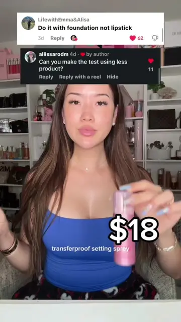 I seen your comments to use less🤗 #settingspray #transferproof #makeup #notspon
