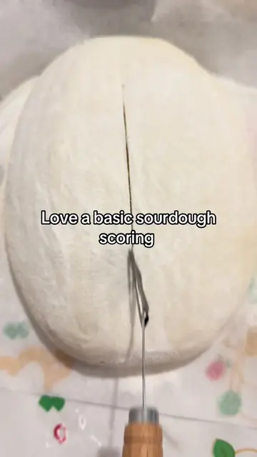 Basic scoring is usually the best #fyp #viral #sourdoughscoring #fyppppppppppppp