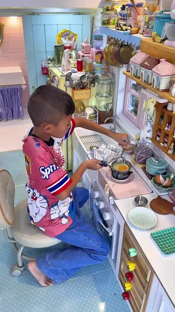 🍳มาทำอาหารบ้านจิ๋วกันค่ะ  #playhouse #minihouse #บ้าน #beersujinan #playhome 