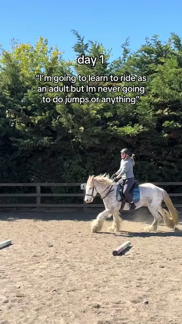 I thought i’d hate jumping 😂 #showjumping #learningtoride #beginnerhorserider #