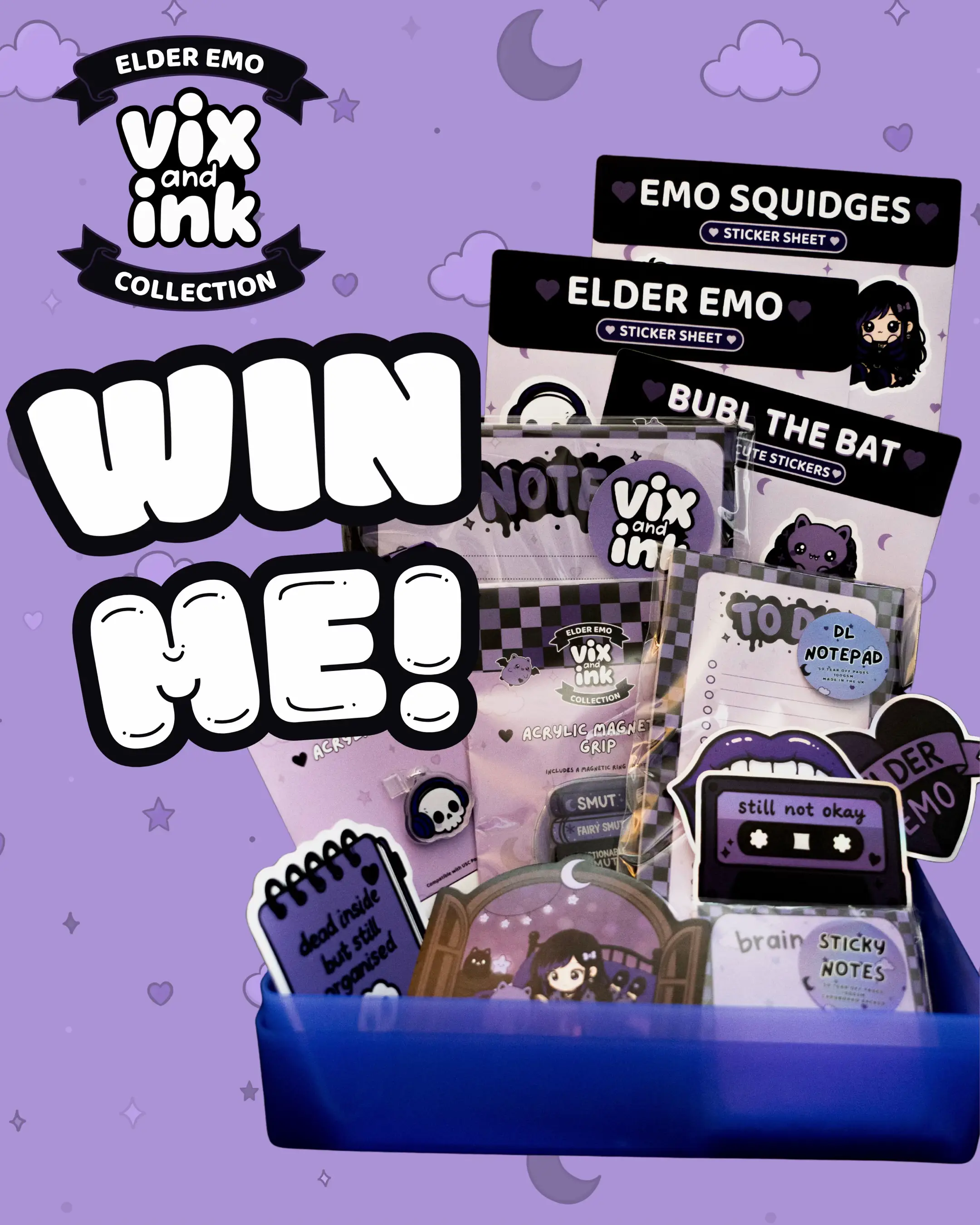 To celebrate the launch of Vix&Ink and the Elder Emo Collection, I’m giving one 