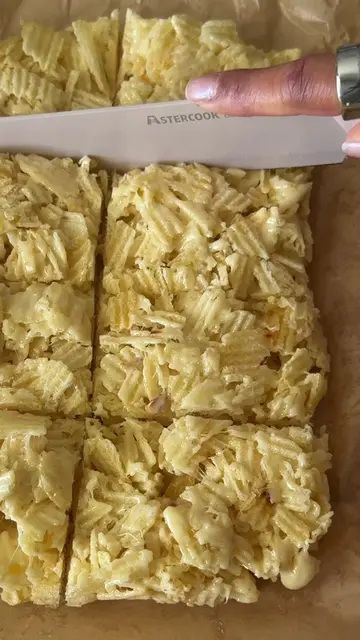 Rice Krispie Treats BUT with Ruffles instead. I kept seeing these and had to try