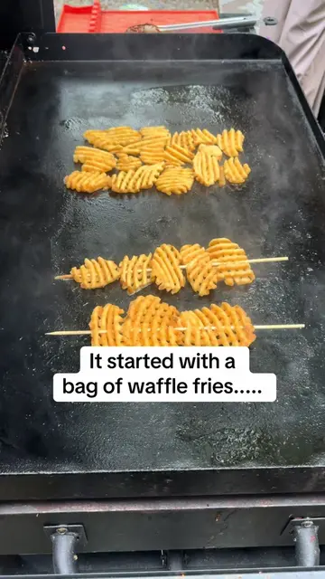 It started with a bag of waffle fries… and somehow we ended up here. 😂 Cheddar.