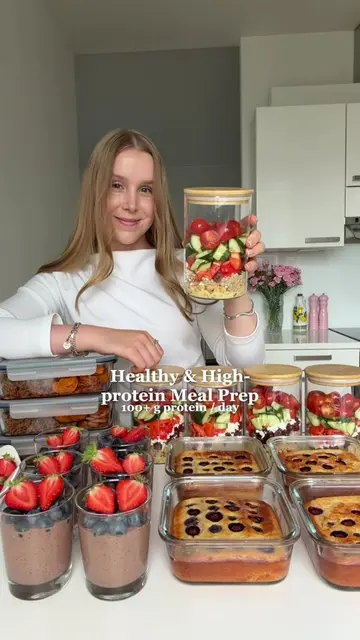 Healthy & High-protein Meal Prep😍 The full recipes for everything I made in thi