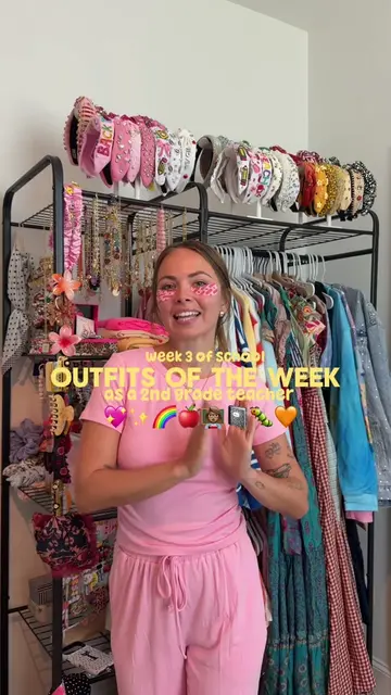 Week 3 OOTD’s in second grade! Which one is your favorite? 💖✨🌈  ##OutfitsOfThe