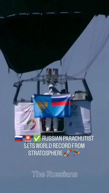 🇷🇺 🚨 ✅ RUSSIAN PARACHUTIST SETS WORLD RECORD FROM STRATOSPHERE 🚀🪂 📌 BREAKI