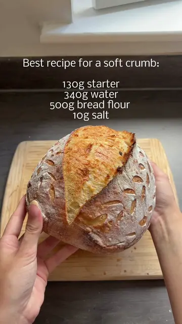 My foolproof 70% hydration sourdough bread recipe🍞✨ This is using a starter wit