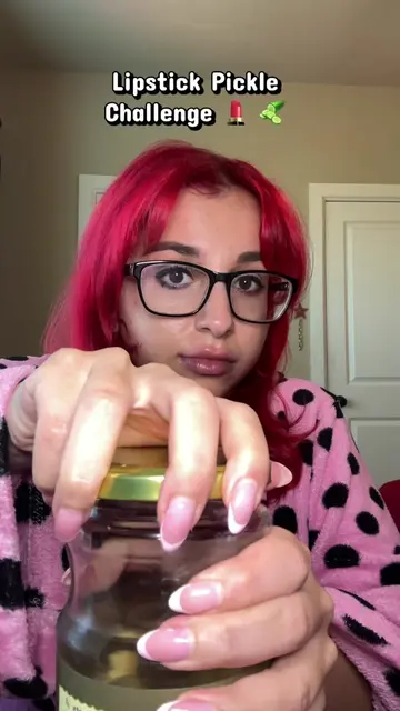 Testing if the @NYX Professional Makeup Lipstick last after eating a pickle #nyx