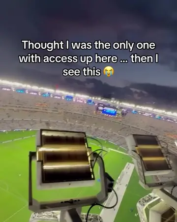 How did bro get up there 😂 (via @ben) #funny #Soccer #futball #fan #stadium 