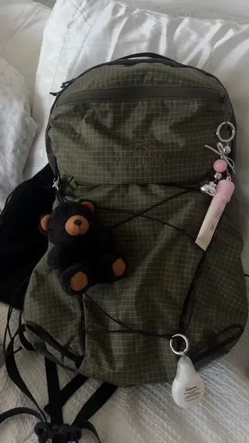 I love her so much 🤍 Backpack: Arcteryx Aerios18  Bear- Depop Sunscreen and lip