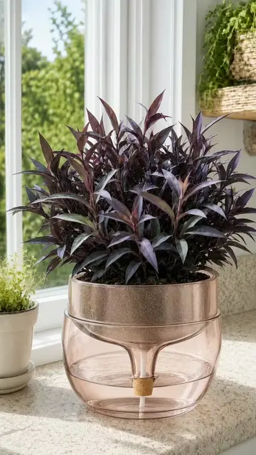 Designer Self-Watering Planter From Scratch 4 🌿💜 Follow us for more creative D