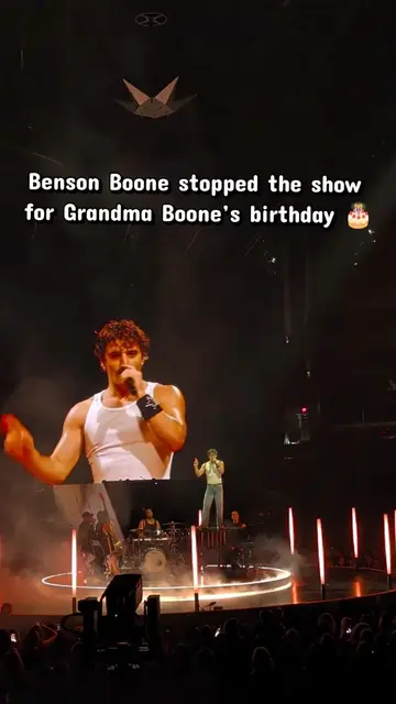 Such a sweet moment 🥹🎂 Benson Boone had the entire Phoenix crowd sing Happy Bi