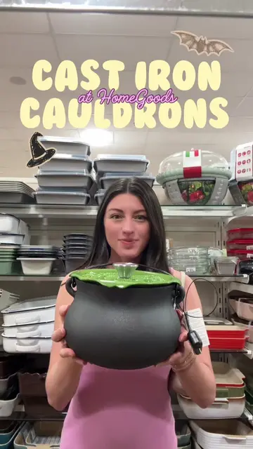 Spotted these cast iron cauldrons at HomeGoods! 🧙‍♀️🦇 #homegoodshalloween #hal