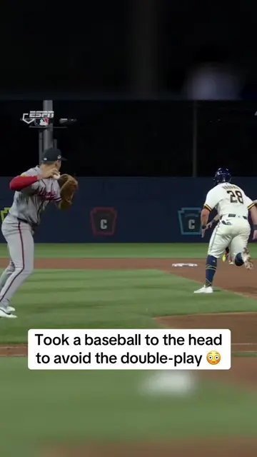 That's body for team 😮 #MLB #baseball #ouch 