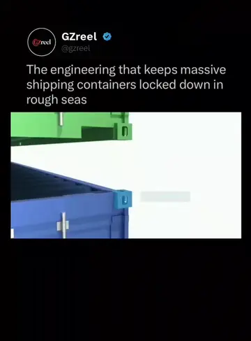 Shipping containers stay secured at sea through a carefully engineered system of